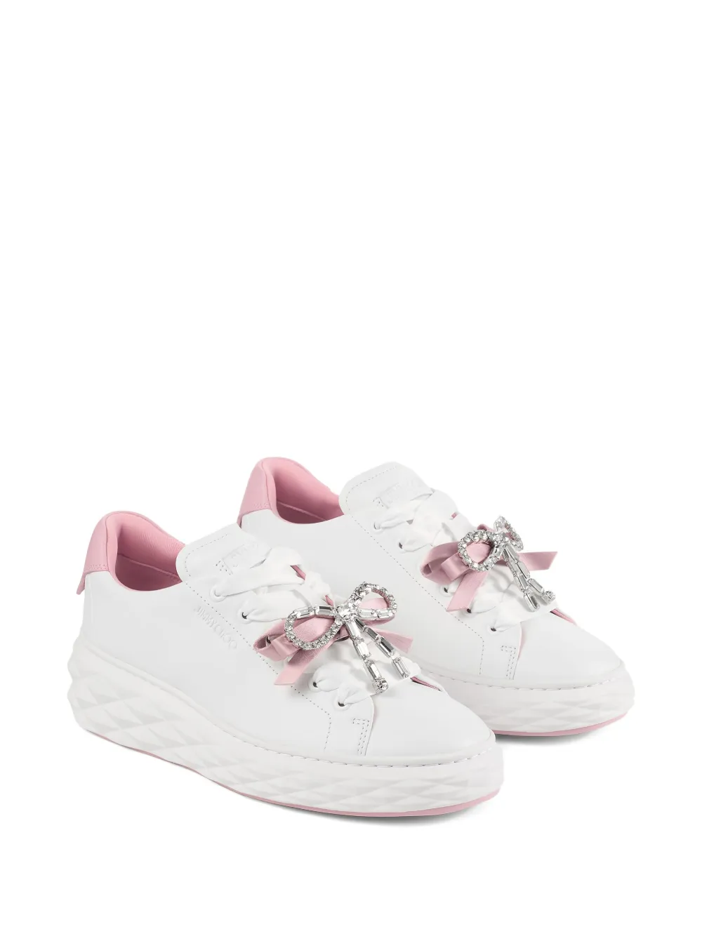 Jimmy Choo Diamond Light Maxi F crystal-bow sneakers | Low-Tops | Image 2
