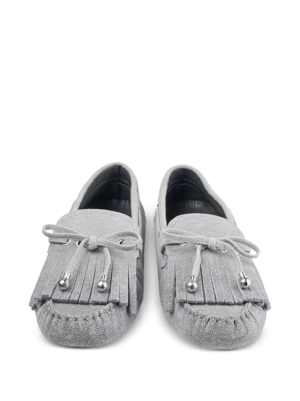 Jimmy Choo Manon loafers met kwastje Grijs