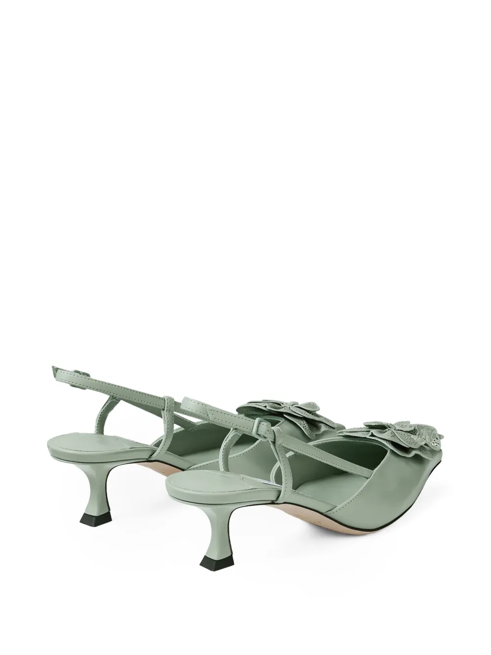 Jimmy Choo Mimmi slingback pumps met bloemenprint Groen