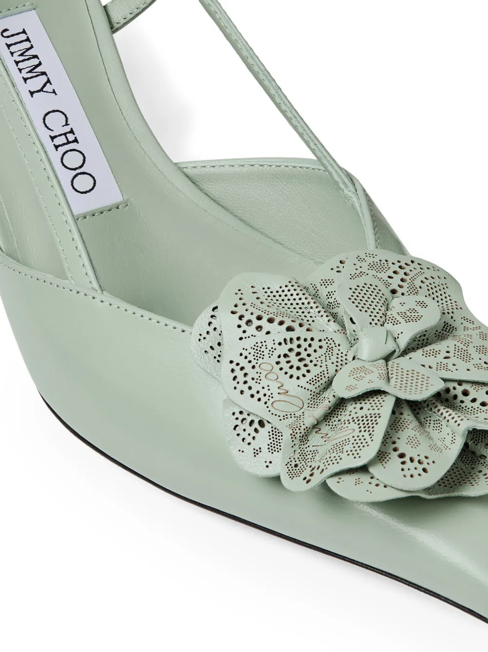 Jimmy Choo Mimmi slingback pumps met bloemenprint Groen