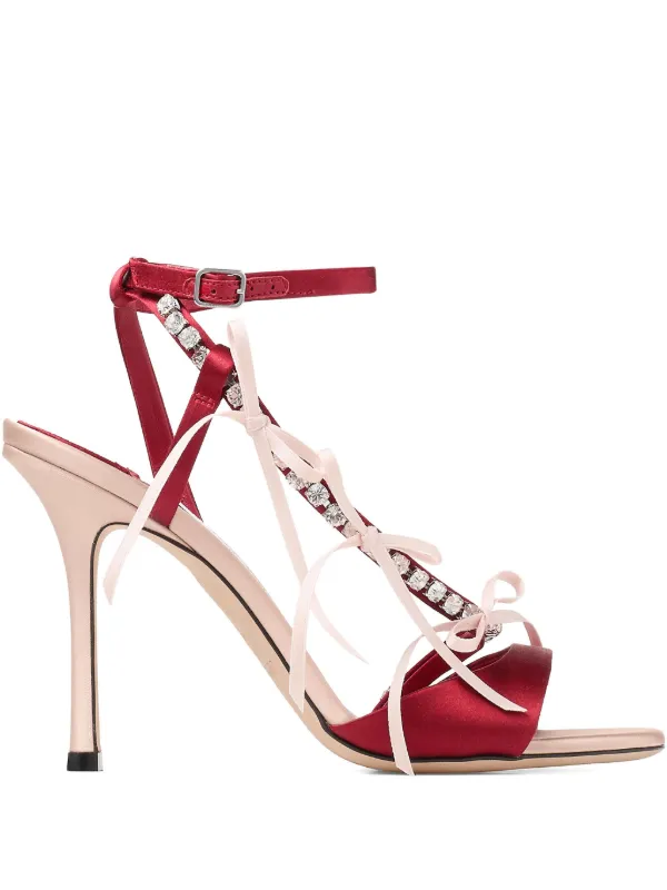 Jimmy Choo Lula 100 Sandals in Red