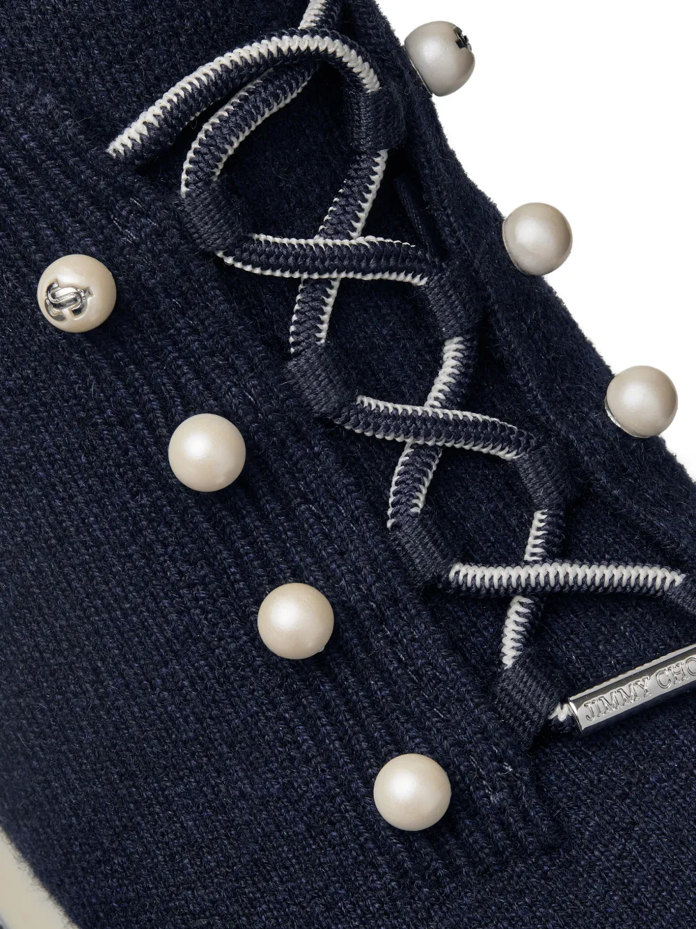 Jimmy Choo Veles sneakers verfraaid met parel Blauw