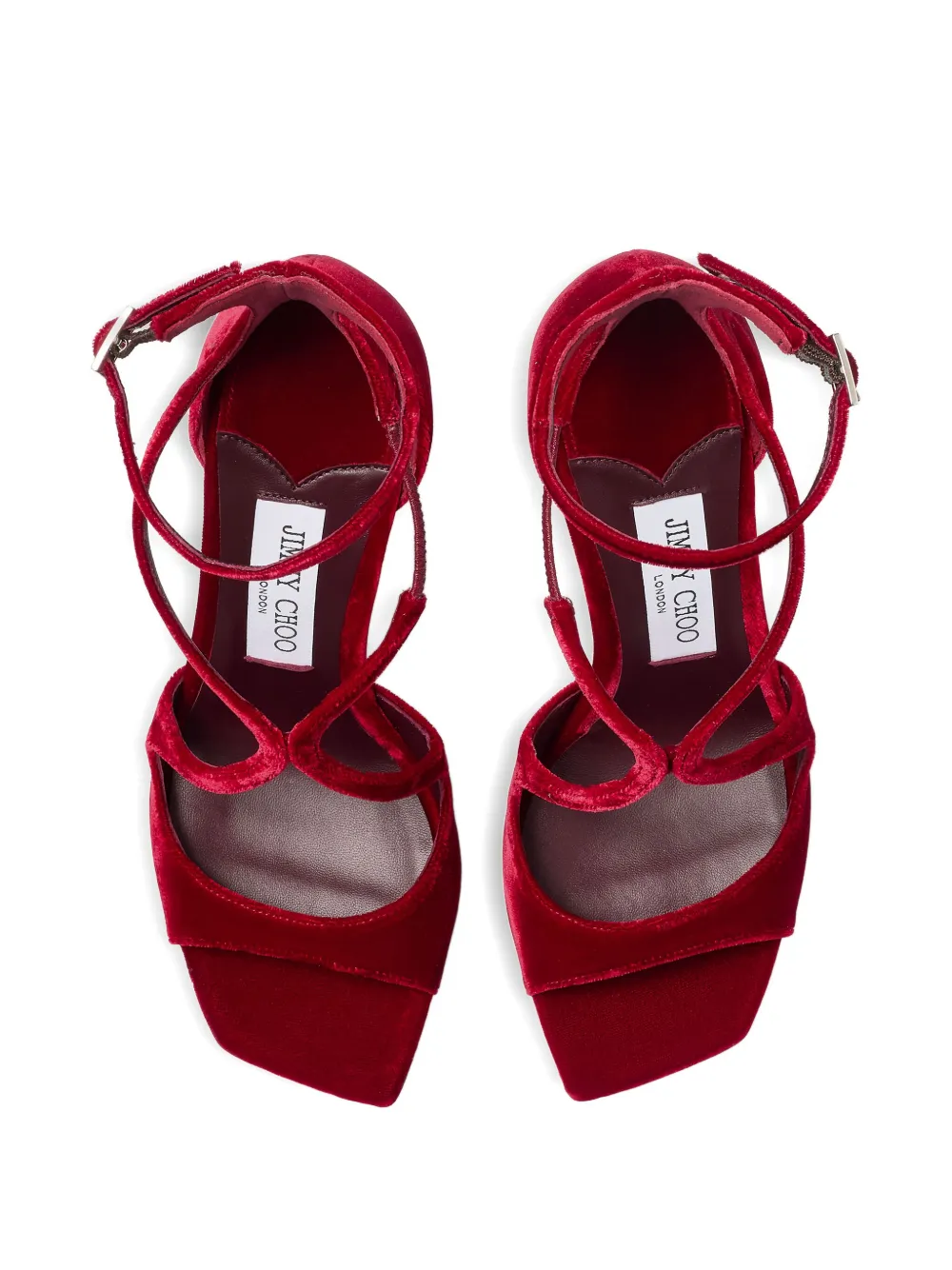 Jimmy Choo 95 mm Azia sandalen met bandje Rood
