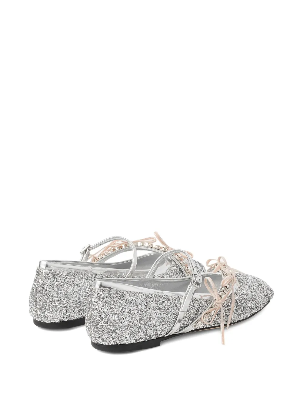 Jimmy Choo Ballerina's met vierkante neus Zilver