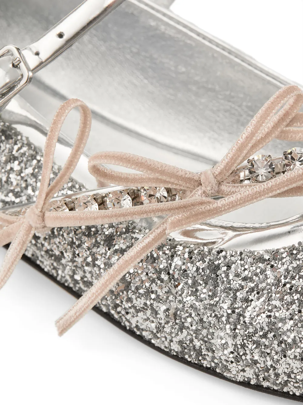 Jimmy Choo Ballerina's met vierkante neus Zilver