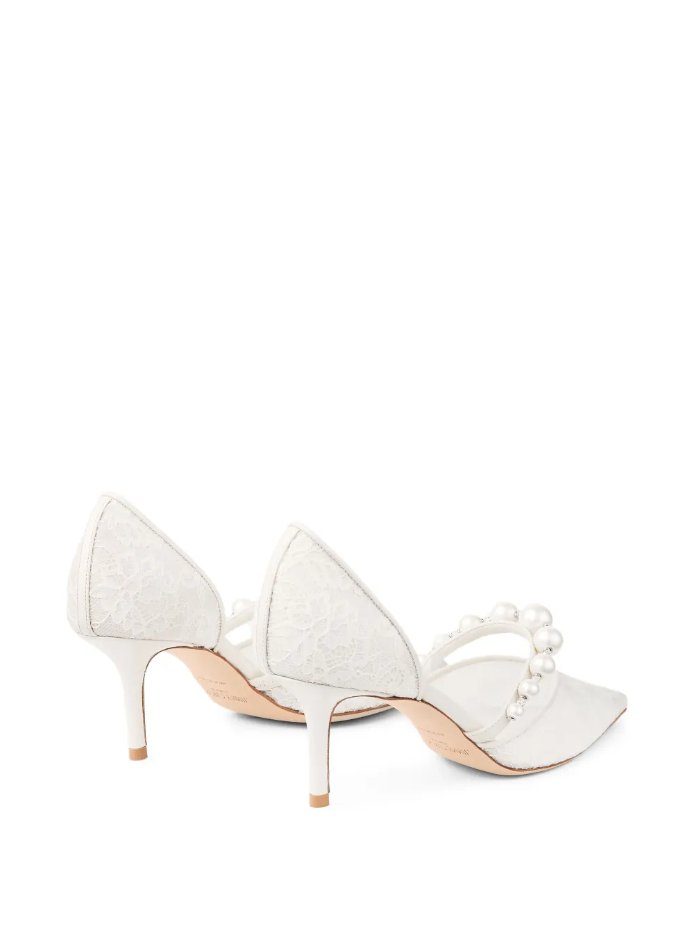 Jimmy Choo Aurelie pumps verfraaid met parel Wit