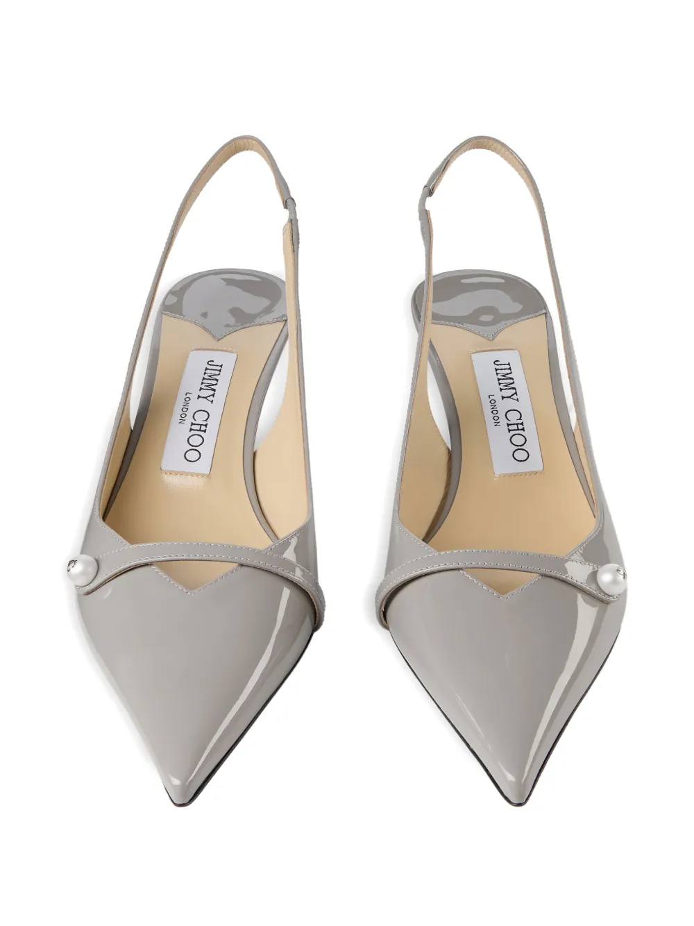 Jimmy Choo Amita pearl pointed pumps Grijs
