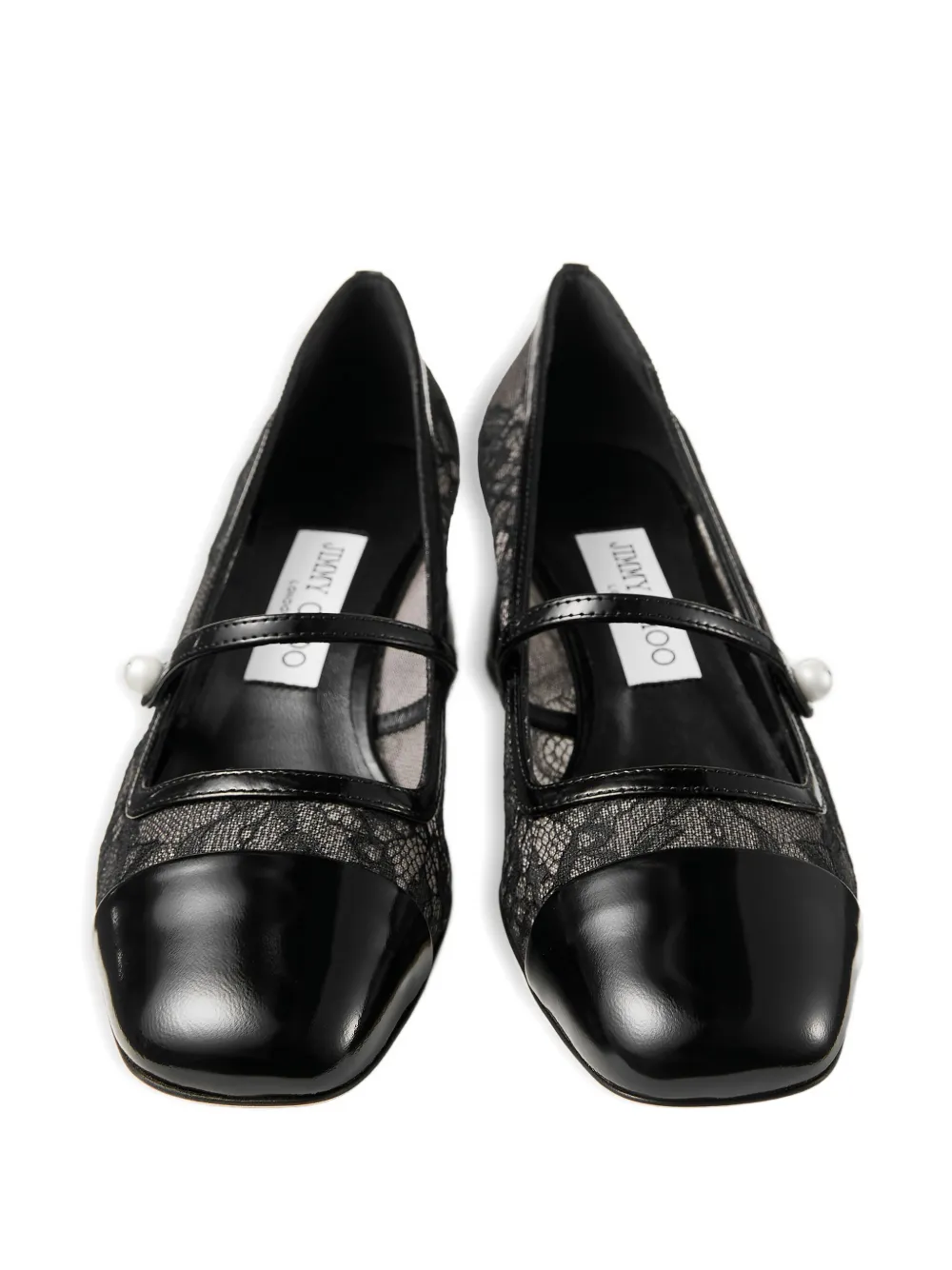 Jimmy Choo 45 mm Elisa pumps verfraaid met kant Zwart