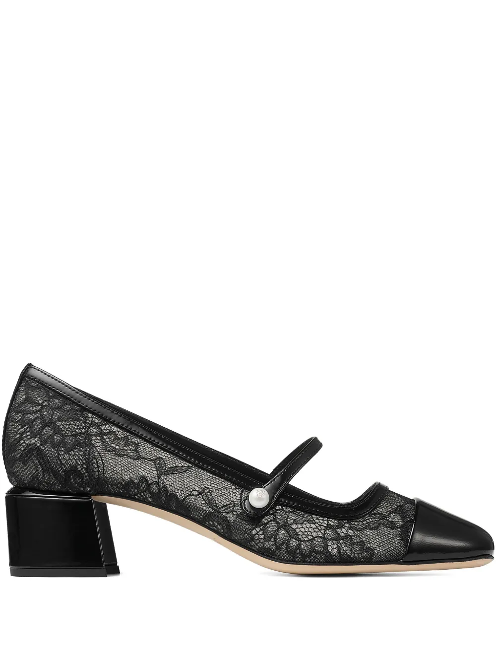 Jimmy Choo 45 mm Elisa pumps verfraaid met kant Zwart