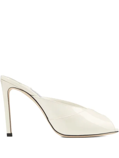 Jimmy Choo 100mm Brigitte peep-toe mules