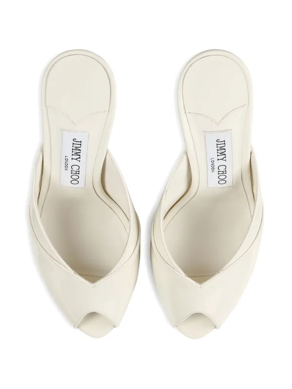 Jimmy Choo Brigitte 100 peep-toe Mules | Neutrals | FARFETCH
