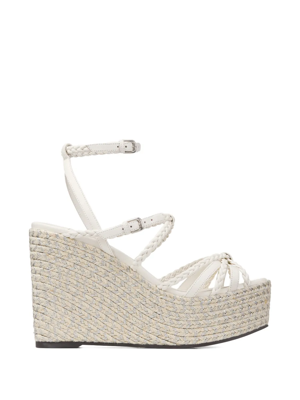 Jimmy Choo Nyra sandalen met gevlochten bandje Wit