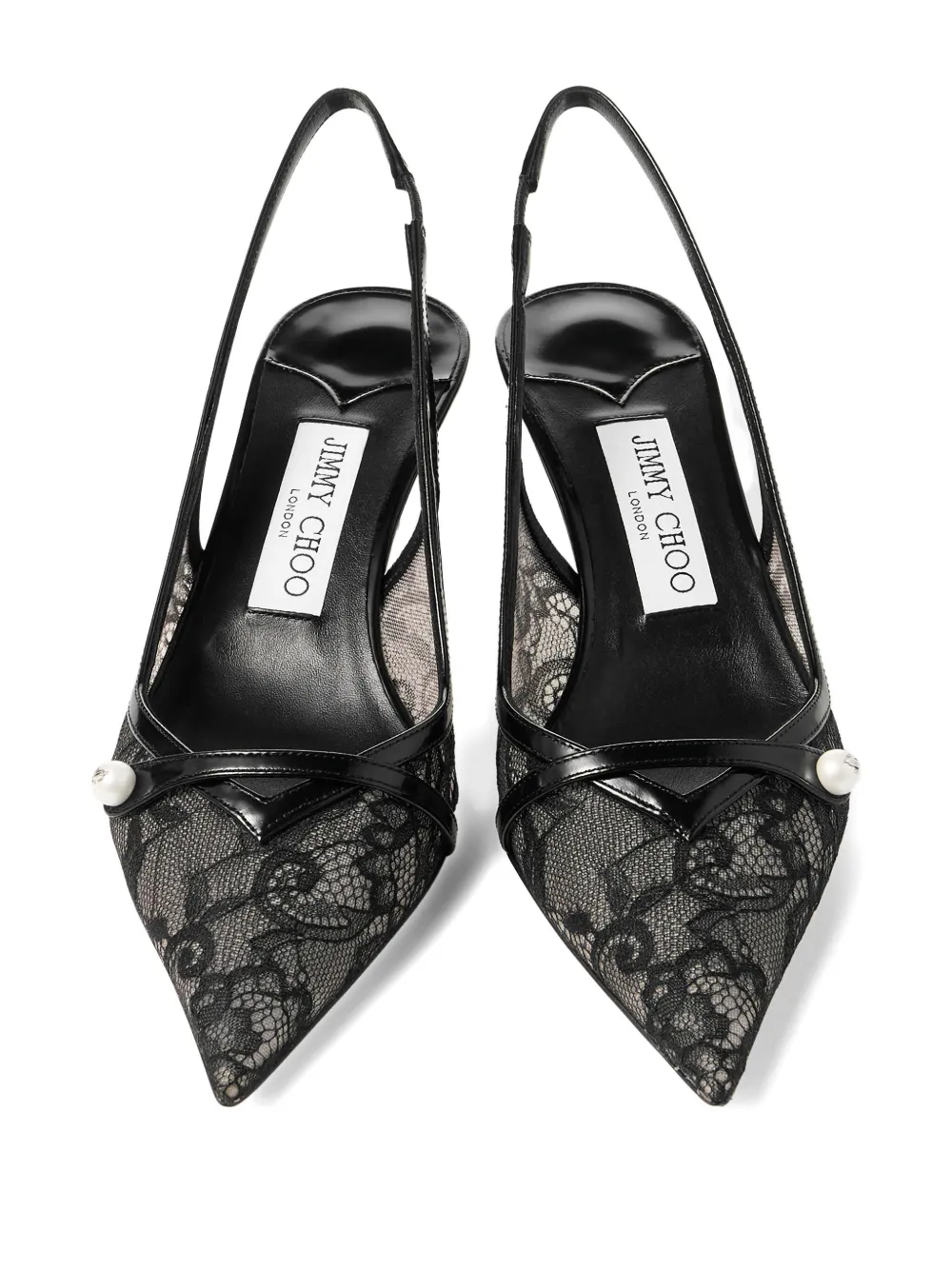 Jimmy Choo 45 Mm Amita Lace-embellishment Pumps In Black