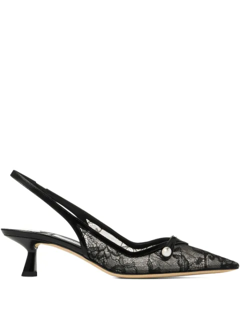 Jimmy Choo 45 mm Amita lace-embellishment pumps