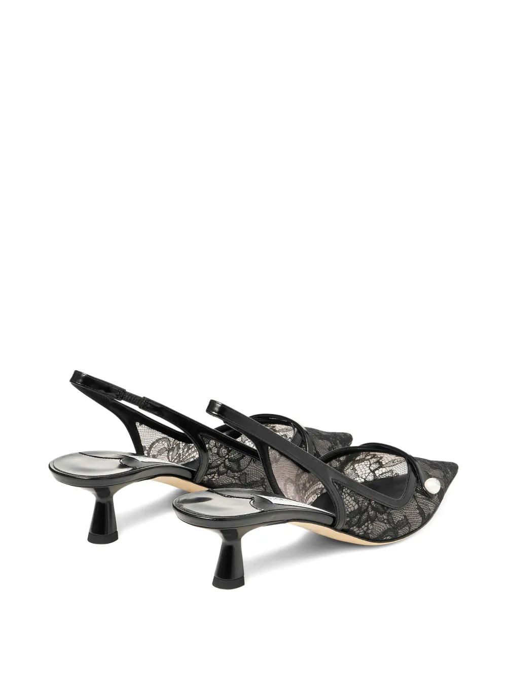 Jimmy Choo 45 Mm Amita Lace-embellishment Pumps In Black