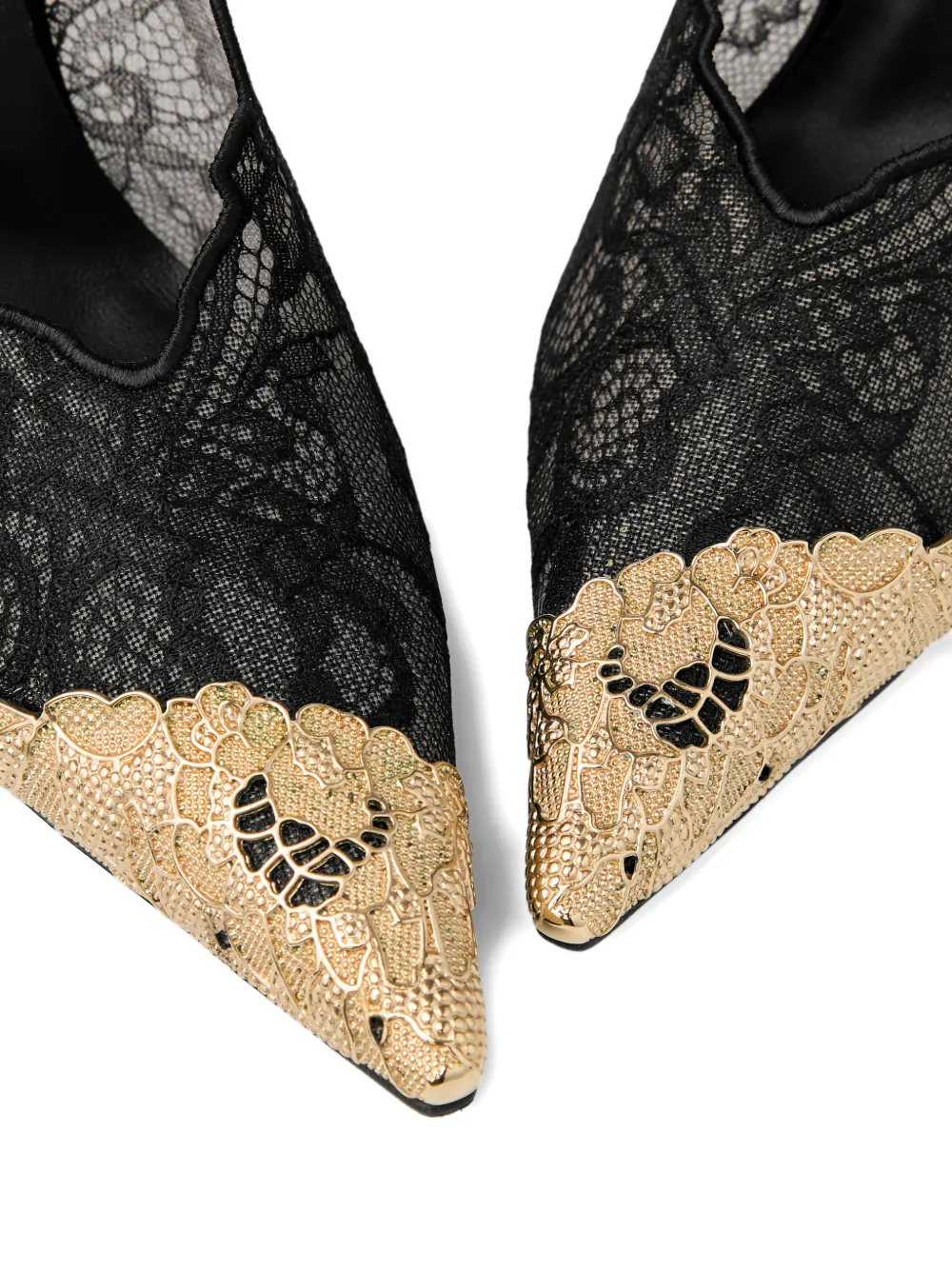 Jimmy Choo Faiz pumps met metalen neus Zwart