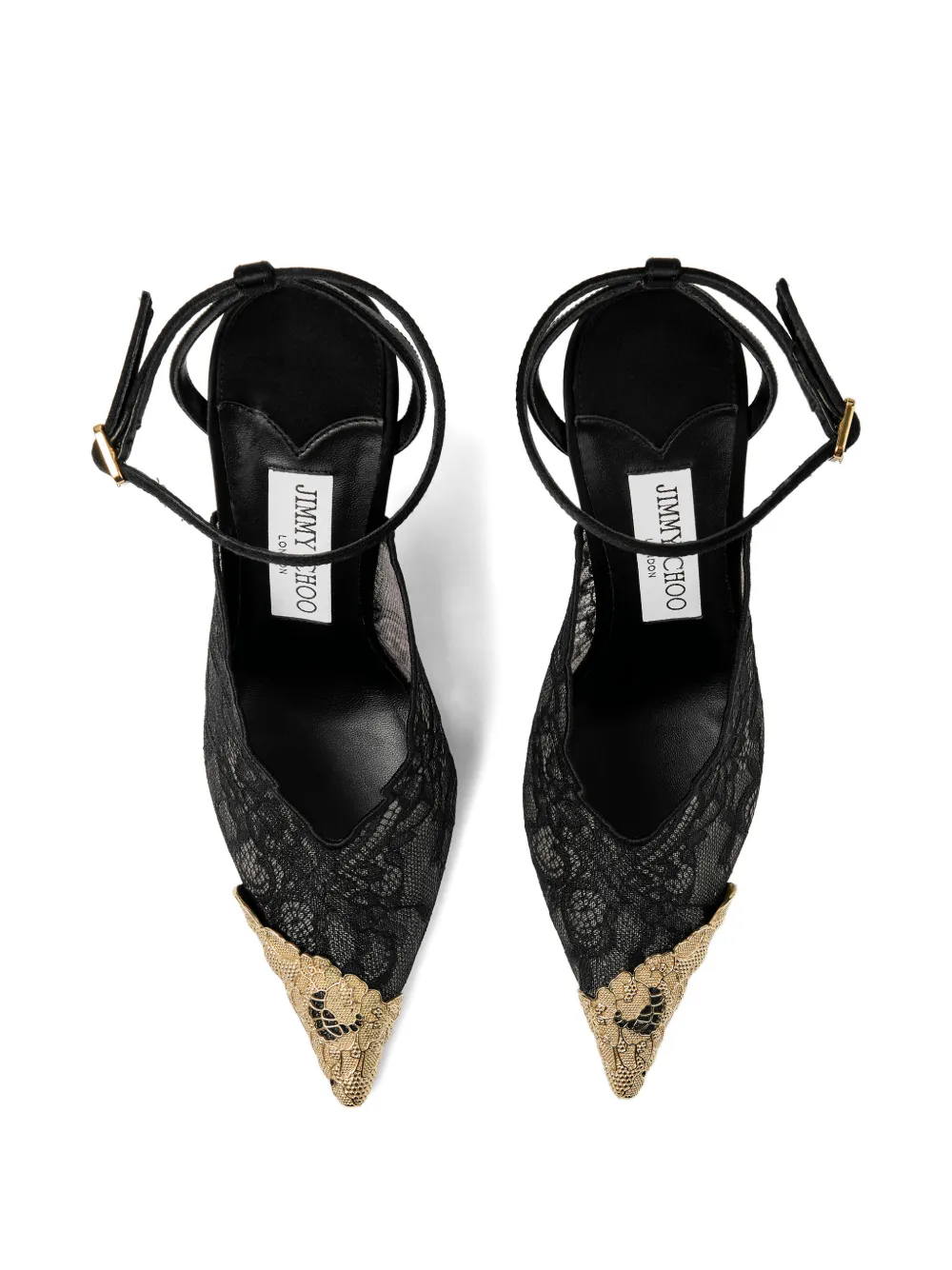 Jimmy Choo Faiz pumps met metalen neus Zwart