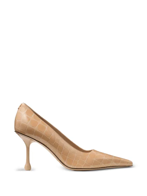 Ixia 80 crocodile-embossed pumps