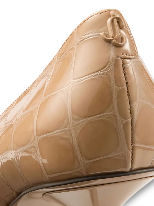 Jimmy Choo Ixia 80 crocodile-embossed Pumps | Brown | FARFETCH