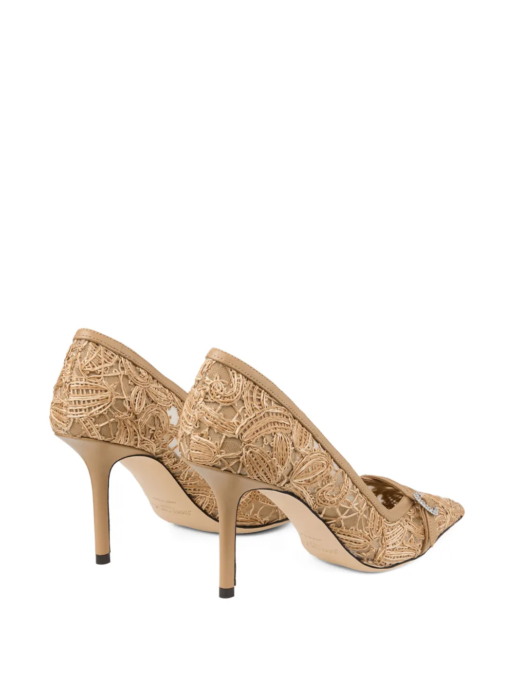 Jimmy Choo Cappuccino pumps met kanten gesp Beige