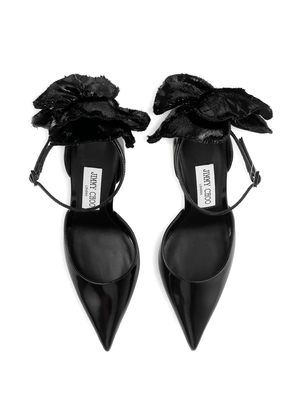 Jimmy Choo 100 mm Marja pumps met enkelbandje en strik Zwart