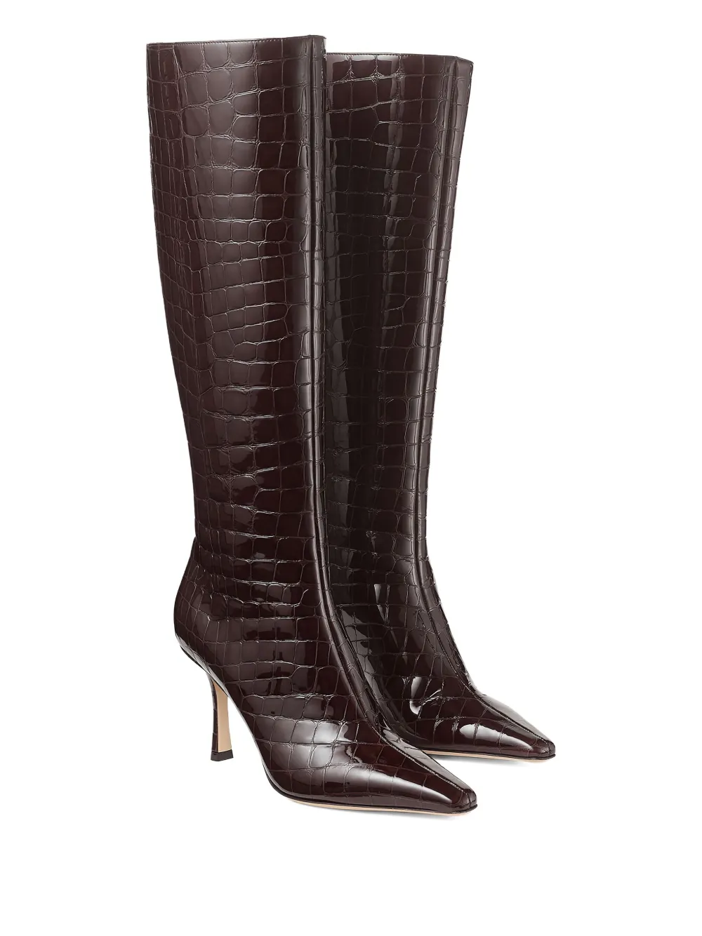 Jimmy Choo 85mm Agathe croc-embossed boots | Knee-High Boots | Image 2