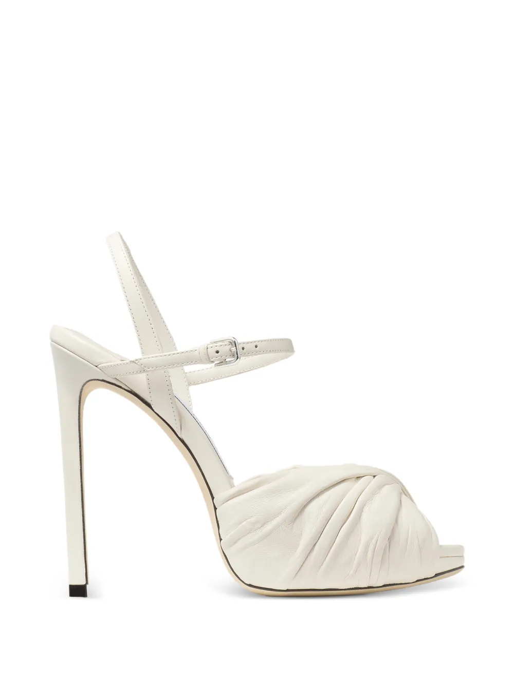 Jimmy Choo twisted ankle strap sandals - White