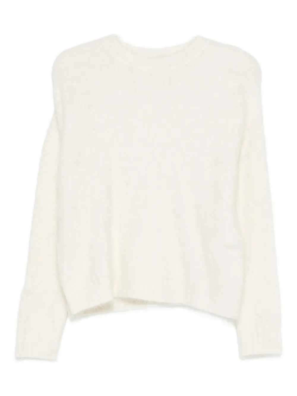 Amish Crew-neck Sweater In White