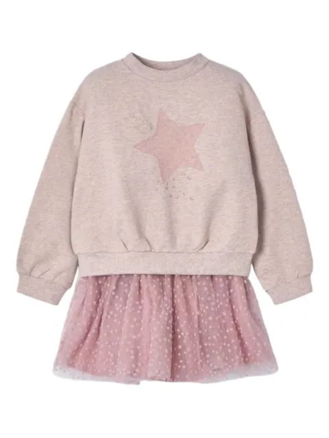 Mayoral star-detail mini skirt set