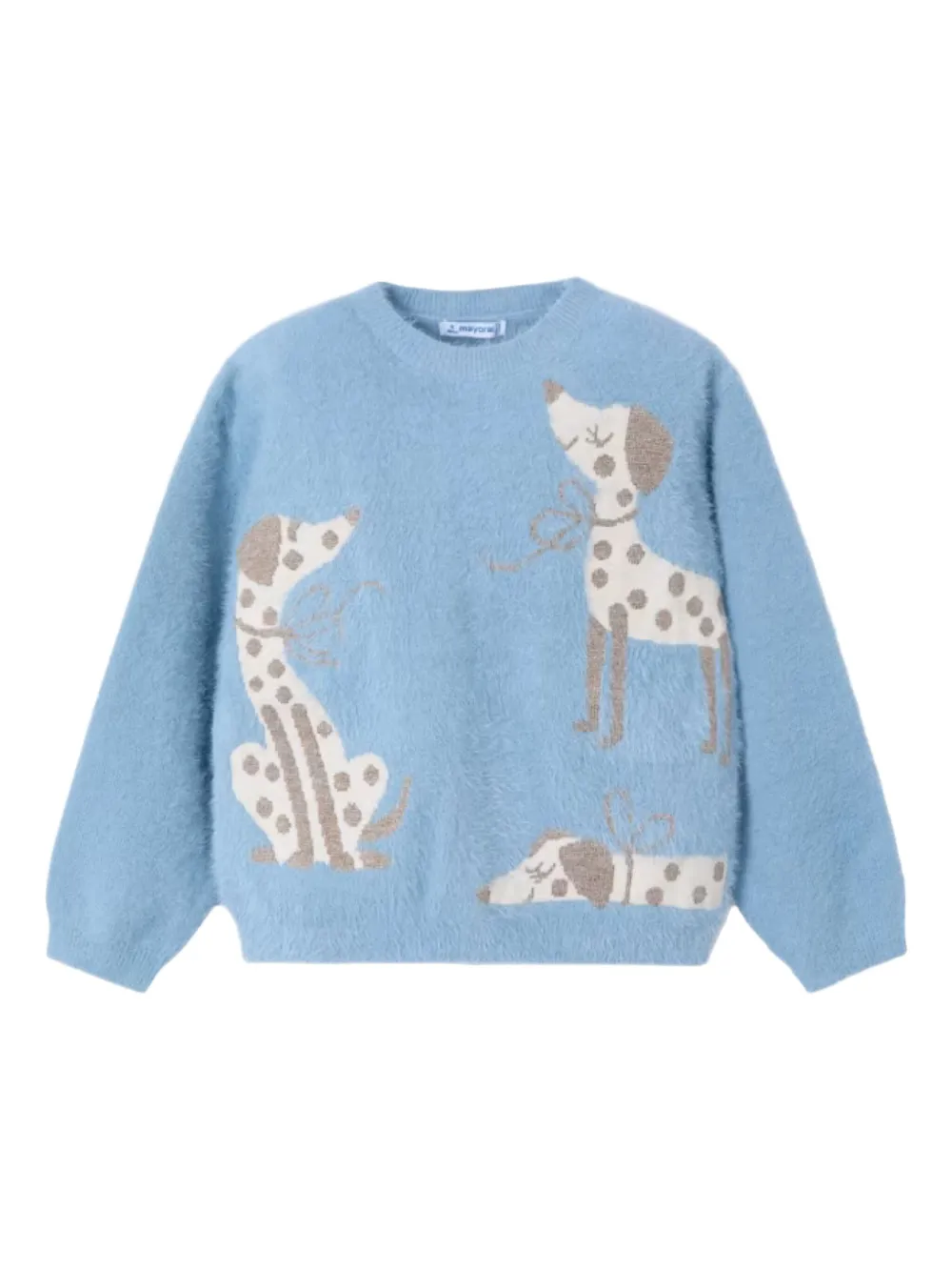 Mayoral intarsia puppy-detail knitwear - Blu