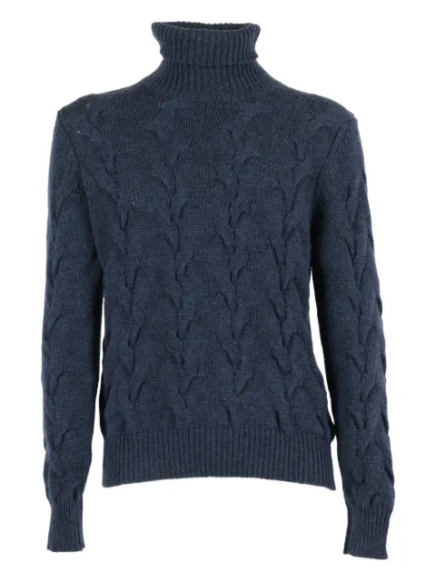 Filippo De Laurentiis cable-knit roll-neck sweater