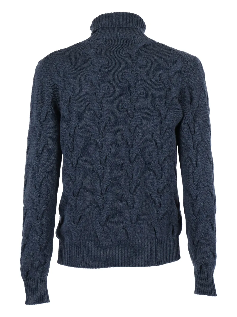 Filippo De Laurentiis cable-knit roll-neck sweater - Blauw