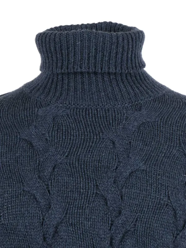 Filippo De Laurentiis ケーブルニット タートルネックセーター