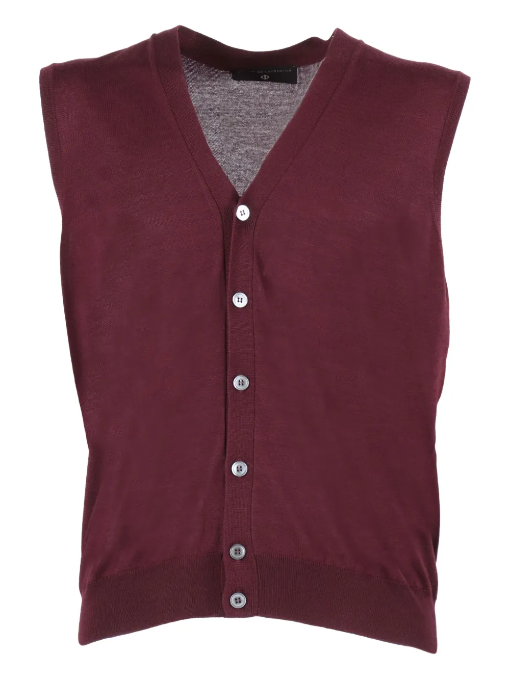 Filippo De Laurentiis buttoned merino vest | Red | Image 1