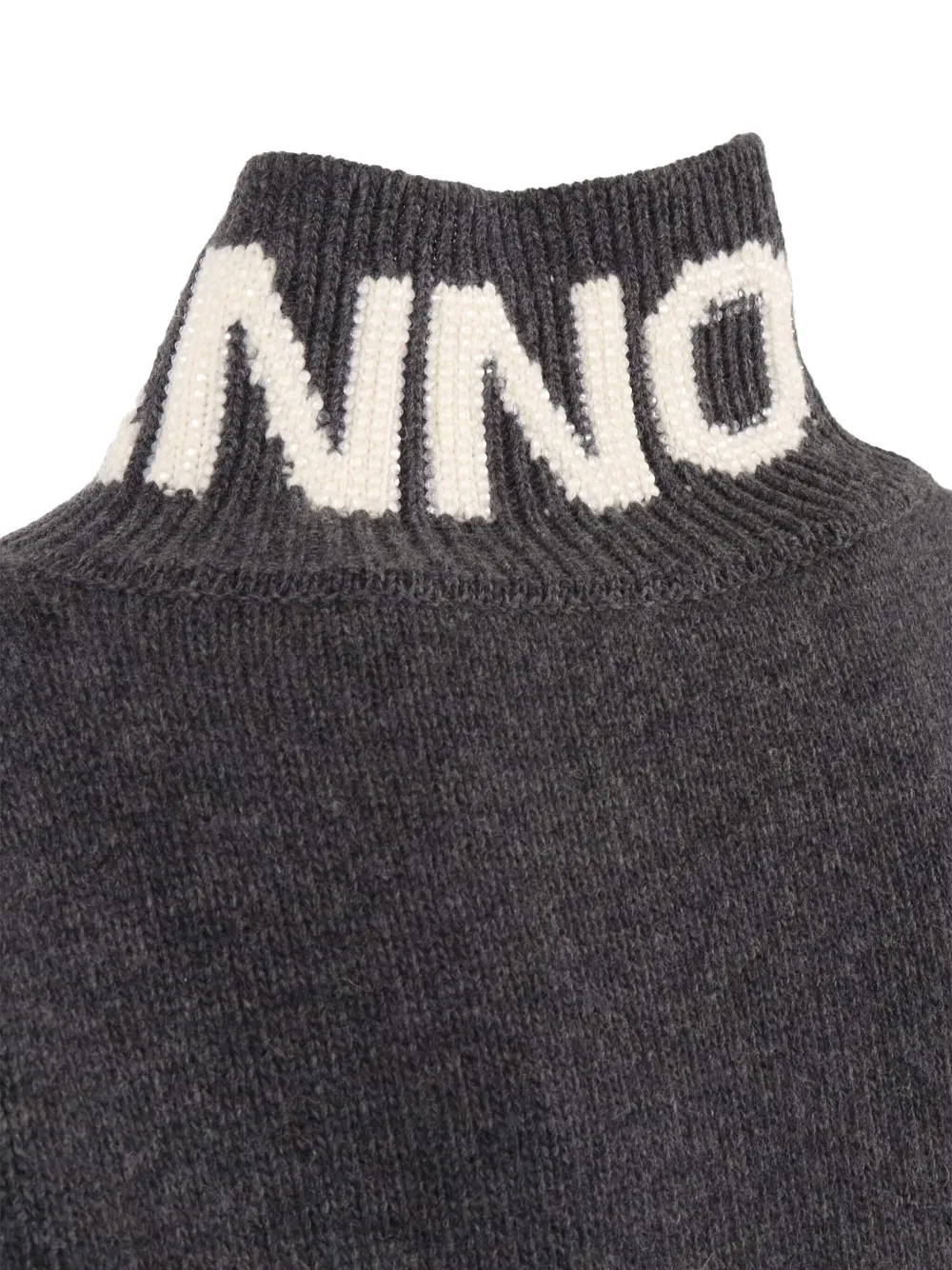 Ermanno Scervino High-neck Sweater In Gray