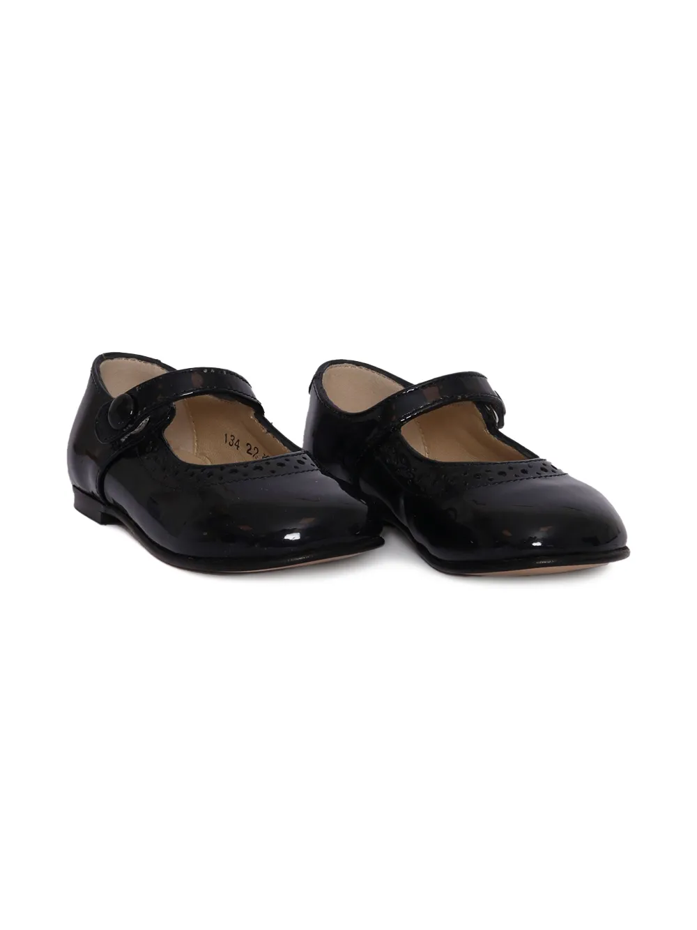 Tartine Et Chocolat Lisse geperforeerde ballerina's - Zwart