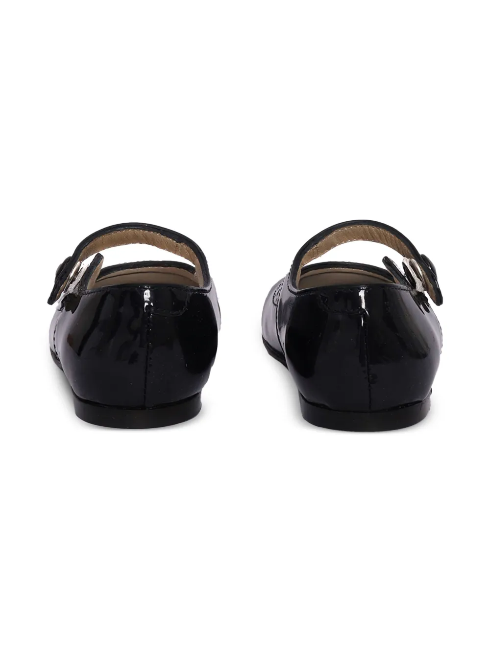 Tartine Et Chocolat Lisse geperforeerde ballerina's Zwart