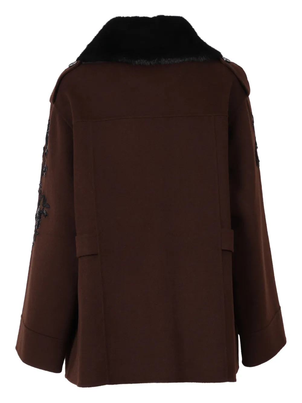 Ermanno Scervino Button-up Coat In Brown