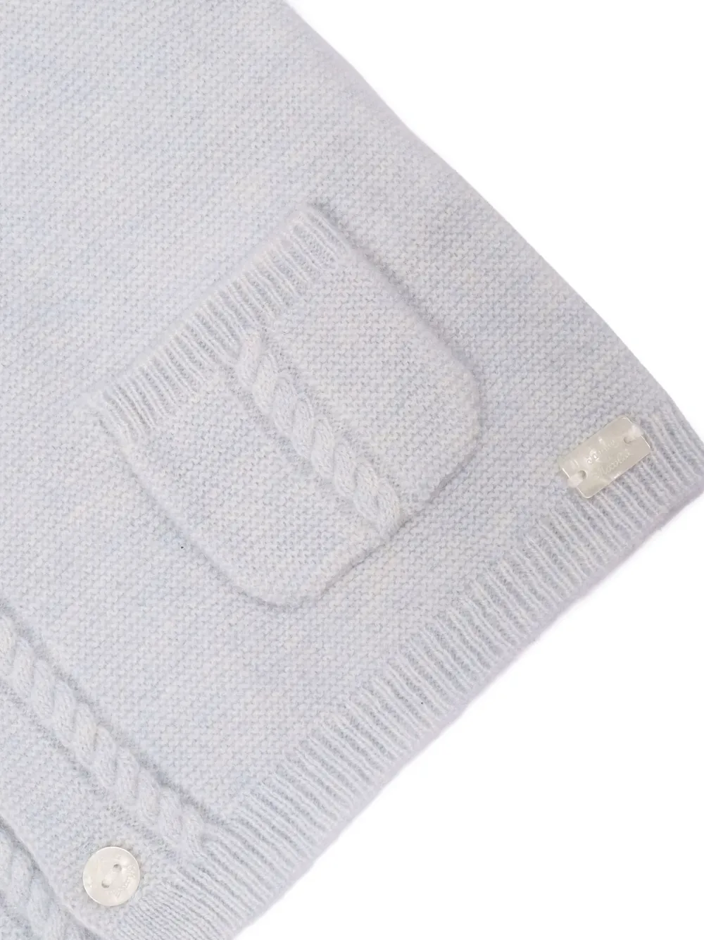 Tartine Et Chocolat Kabelgebreid vest met zak Blauw