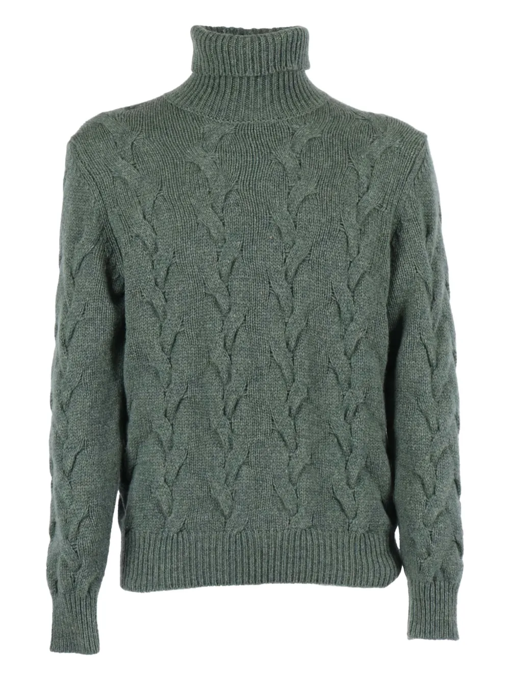 Filippo De Laurentiis cable-knit roll-neck sweater | Green | Image 1