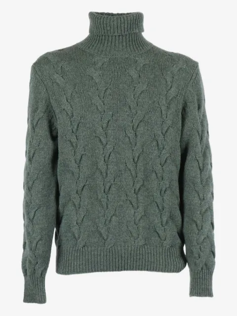 Filippo De Laurentiis cable-knit roll-neck sweater