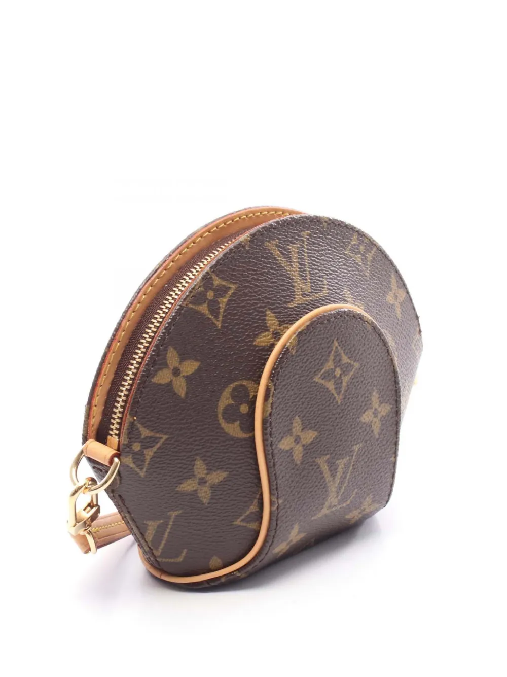 Pre-owned Louis Vuitton 2005 Monogram Mini Ellipse Clutch Bag In Brown
