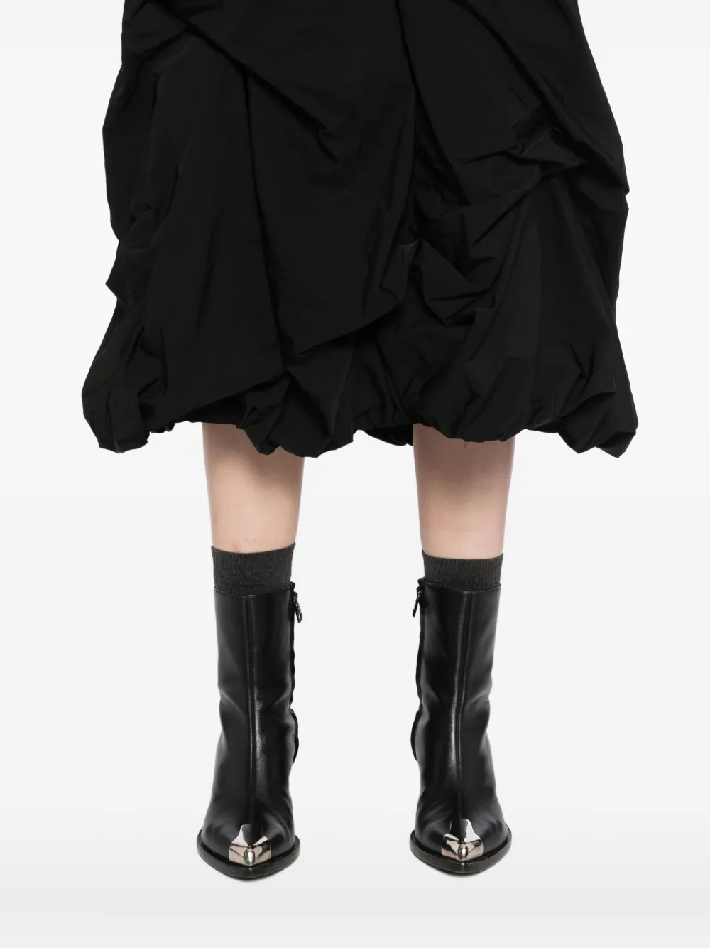 ALAINPAUL Gedrapeerde rok Zwart