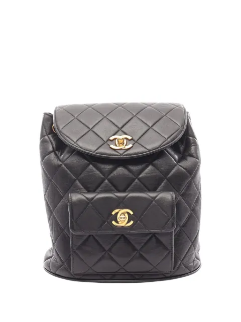 CHANEL Pre-Owned mochila Duma mediana de piel de cordero capitonada 1994-1996