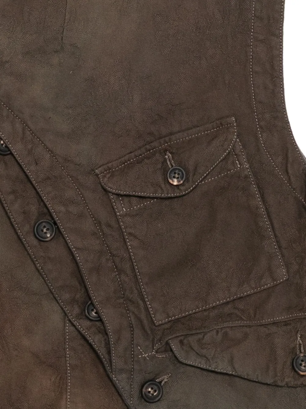 Ziggy Chen Asymmetrische top Bruin