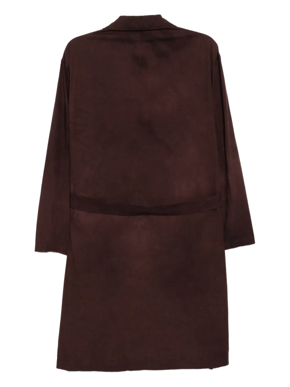 Y's Single-breasted Coat In Burgundy