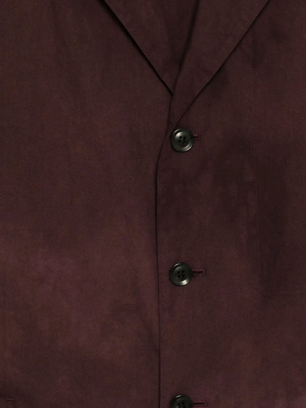 Y's Single-breasted Coat In Burgundy