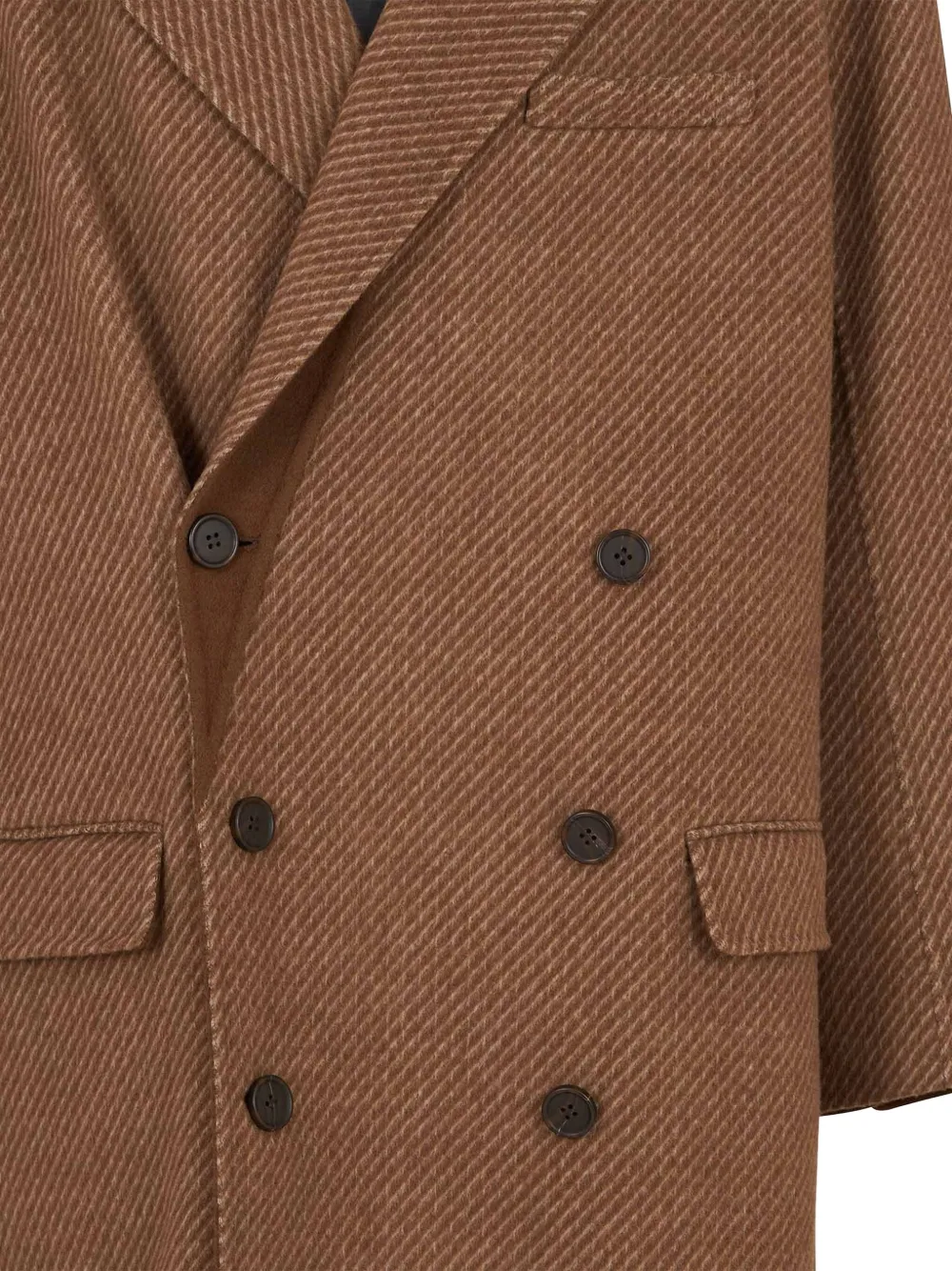 Emporio Armani Mantel met dubbele rij knopen Bruin