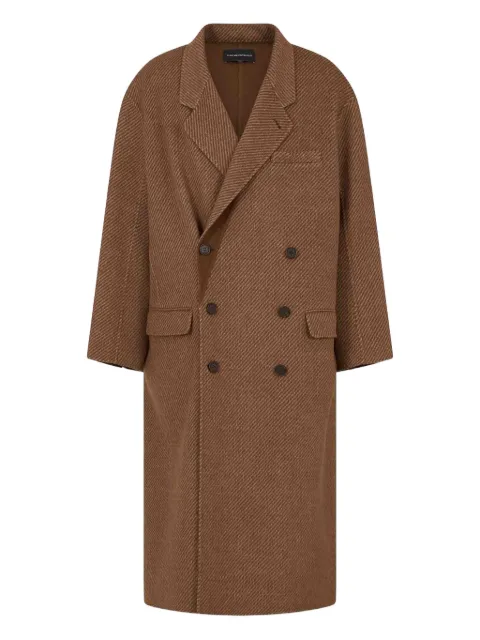 Emporio Armani manteau croisé à revers pointus