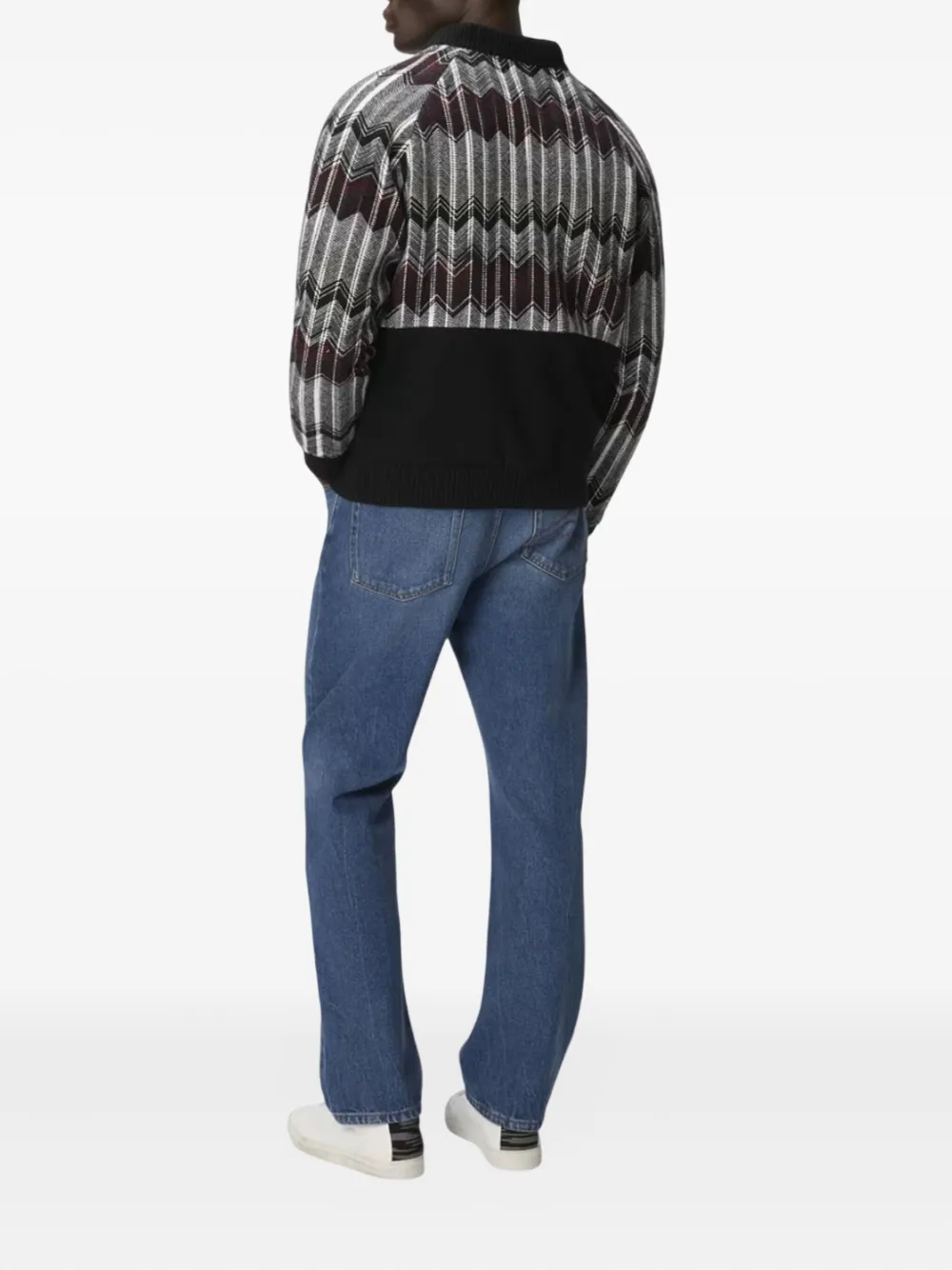 Missoni Jack met chevron streep en rits Zwart